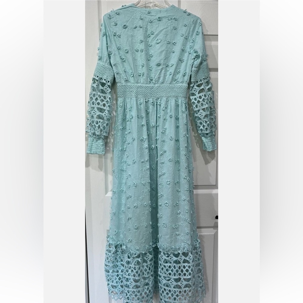 BOSTON PROPER MIXED MEDIA LACE DRESS NET Sz S - Picture 8 of 11